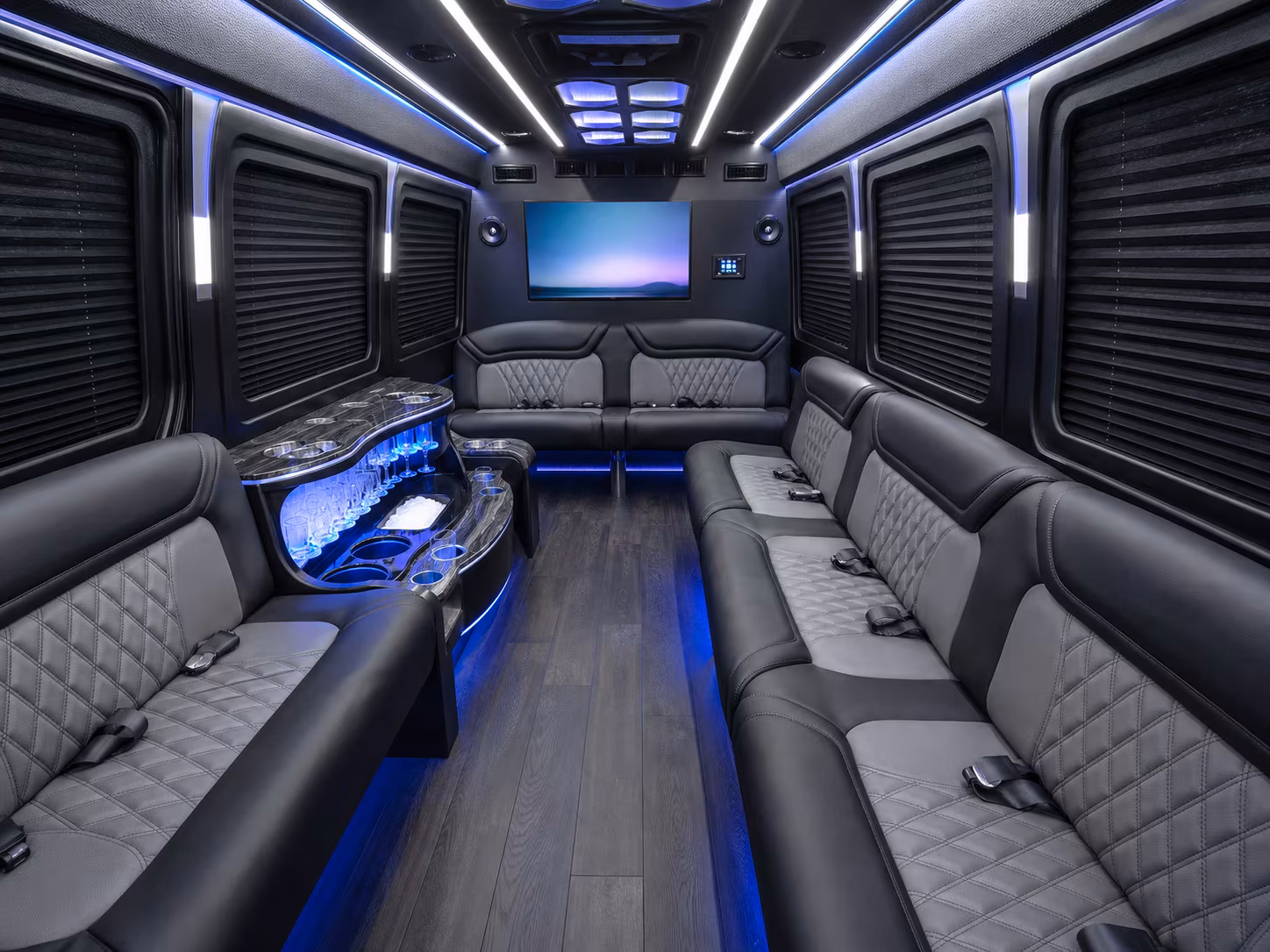 flagstaff 30 passenger party bus interior