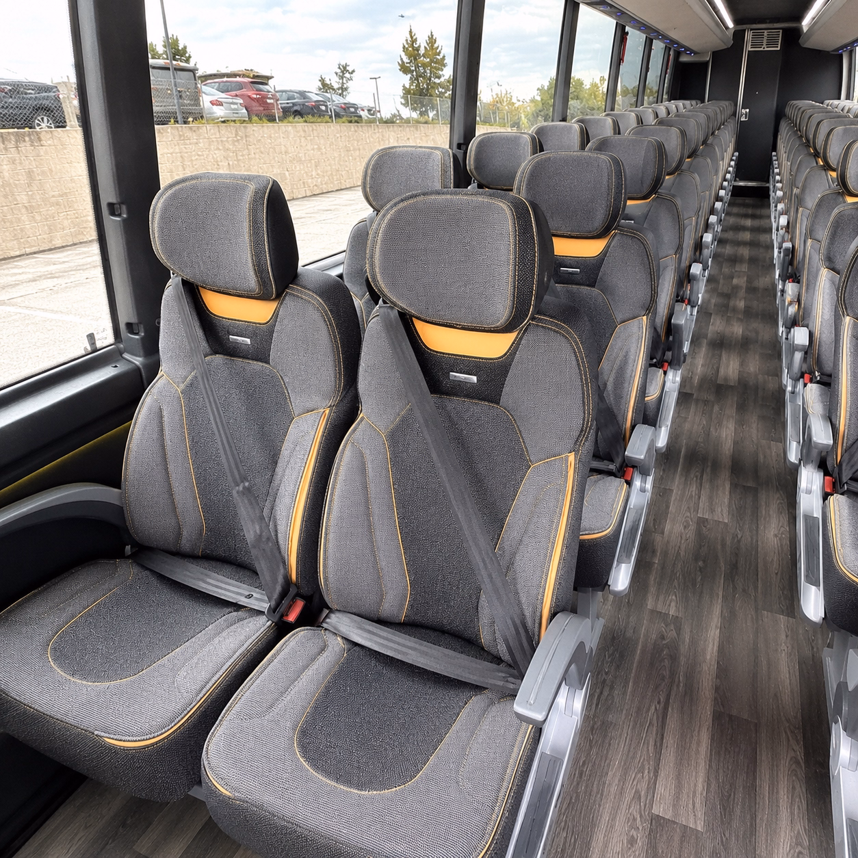 glendale charter bus rental interior